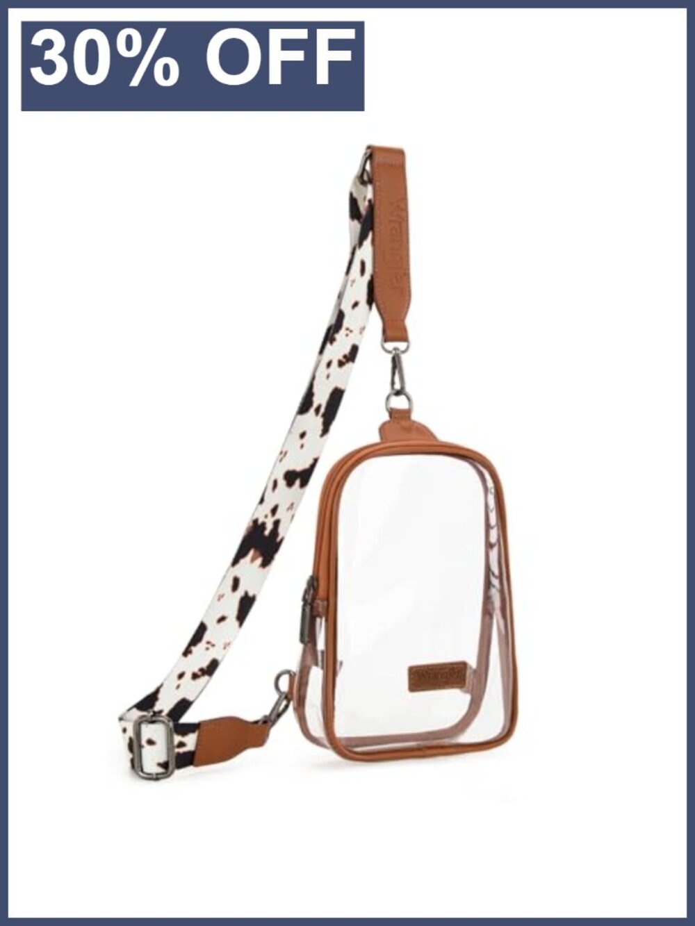 Wrangler Clear Bag Stadium Approved TPU Crossbody Sling Purse for Sports